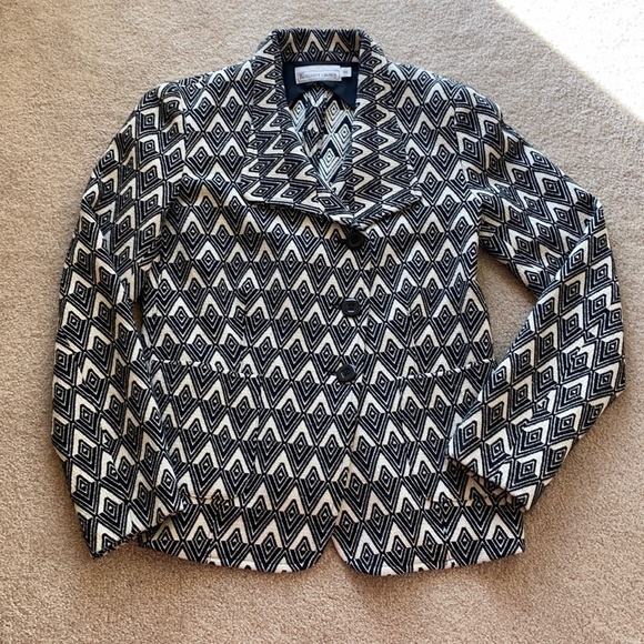 Elliott Lauren asymmetrical blazer top 3- button down jacket 2 pockets - Picture 3 of 7